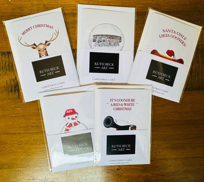 A6 ARSENAL CHRISTMAS CARDS -  A6 Blank Card with Envelope