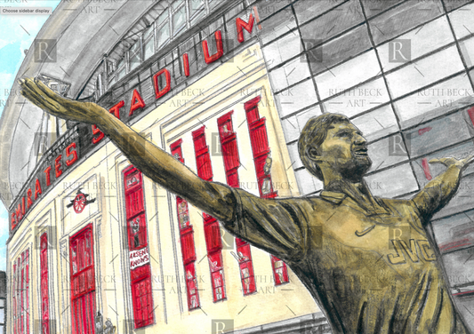 ADAMS STATUE ARSENAL EMIRATES STADIUM HIGHBURY WRAP - PRINT