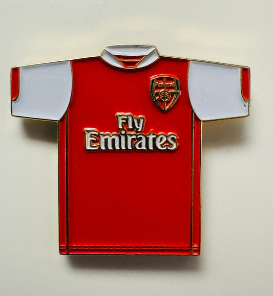ARSENAL RED & WHITE SHIRT PIN BADGE