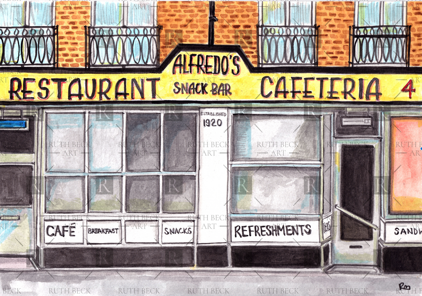 ALFREDOS CAFE  - PRINT