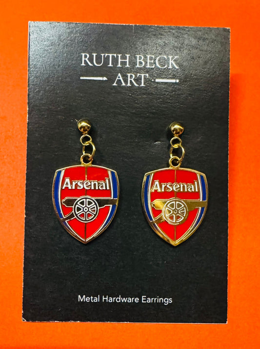 ARSENAL CREST METAL EARRINGS