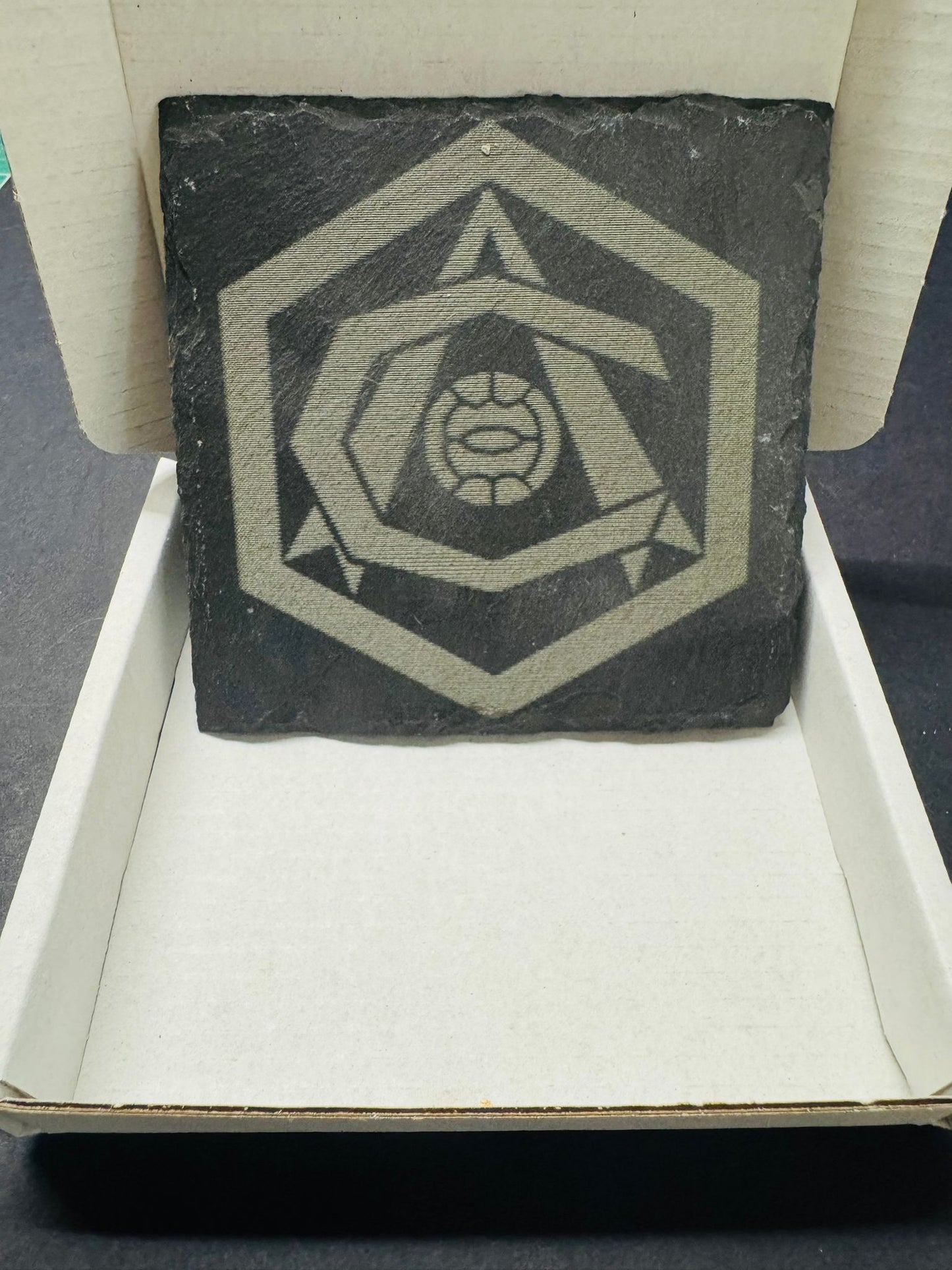 ARSENAL ART DECO LOGO SLATE COASTER x 1. Charity Donation from Sale.