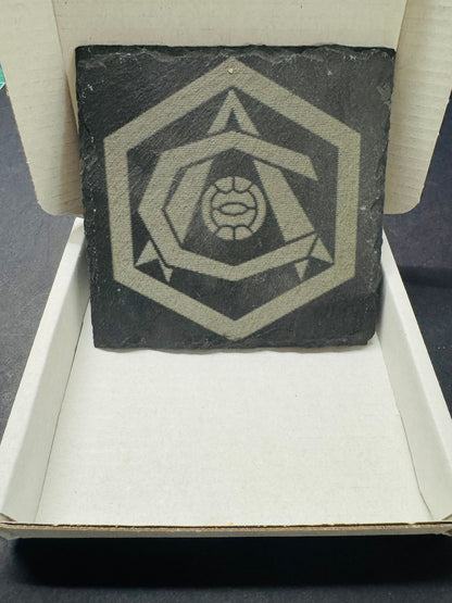 ARSENAL ART DECO LOGO SLATE COASTER x 1. Charity Donation from Sale.