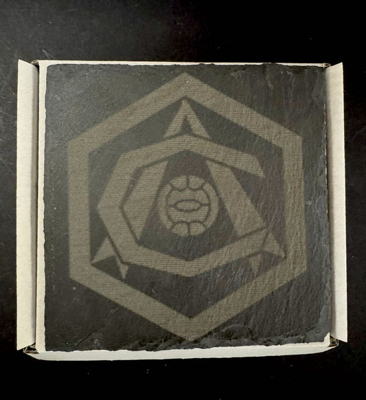 ARSENAL ART DECO LOGO SLATE COASTER x 1. Charity Donation from Sale.