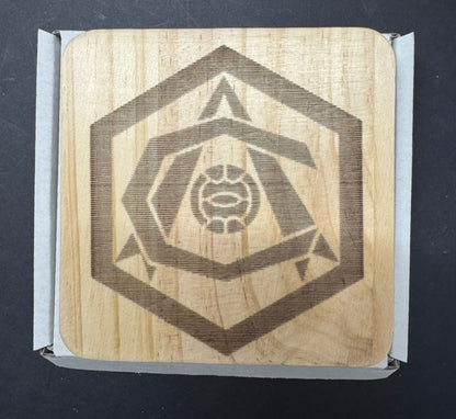 ARSENAL ART DECO LOGO WOODEN COASTER x 1. Charity Donation from Sale.