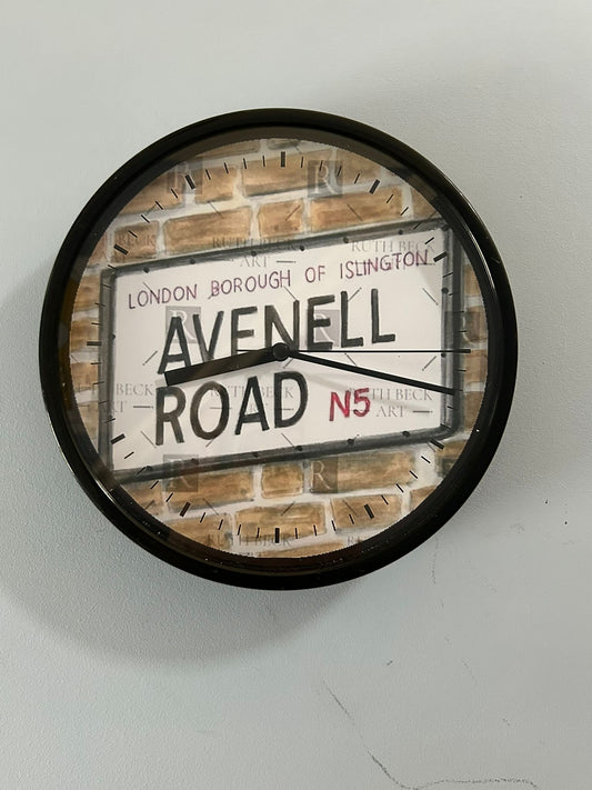 AVENELL STREET SIGN- CLOCK
