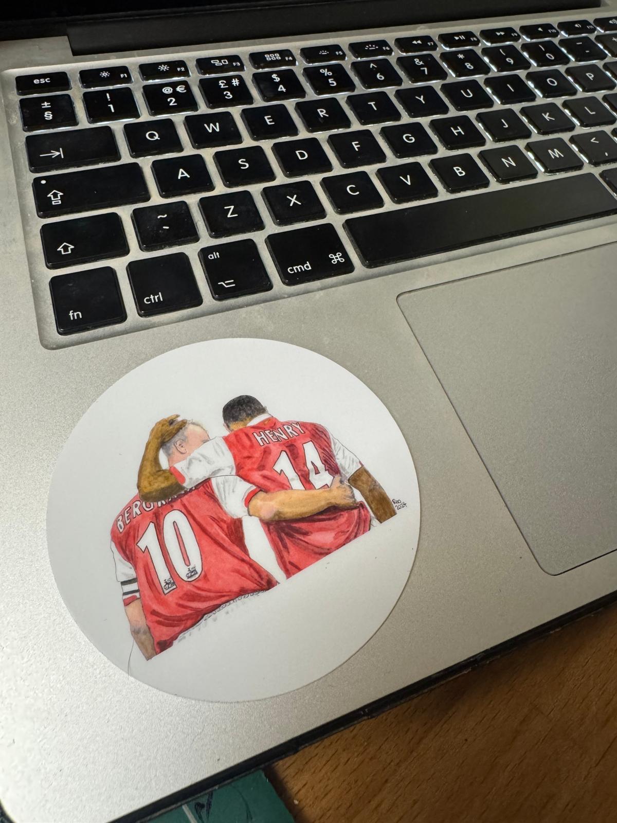 DENNIS BERGKAMP & THIERRY HENRY - ARSENAL - Vinyl Sticker