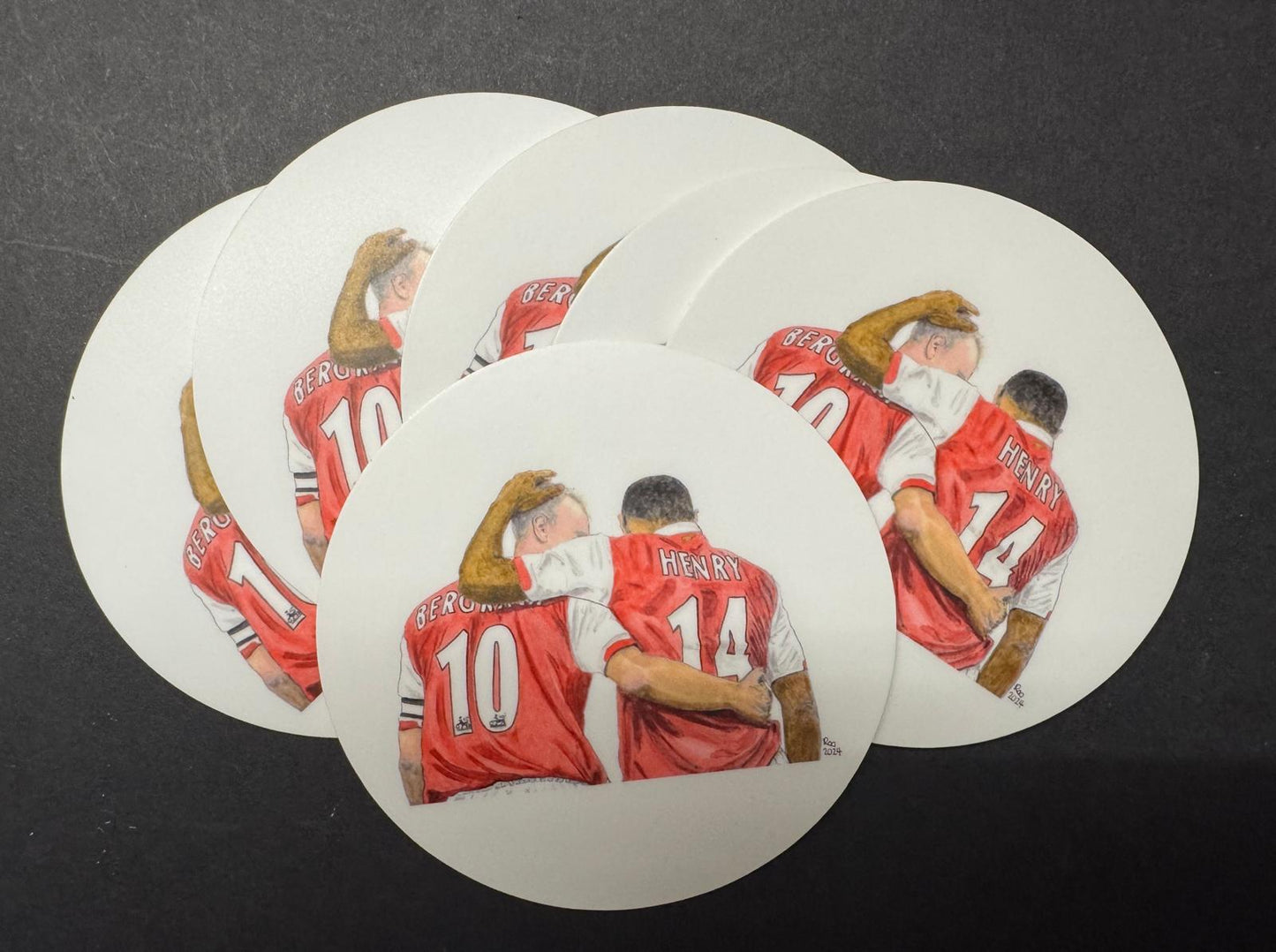DENNIS BERGKAMP & THIERRY HENRY - ARSENAL - Vinyl Sticker
