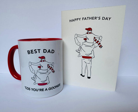 ARSENAL - FATHER'S DAY MUG & CARD - BEST DAD - BOY