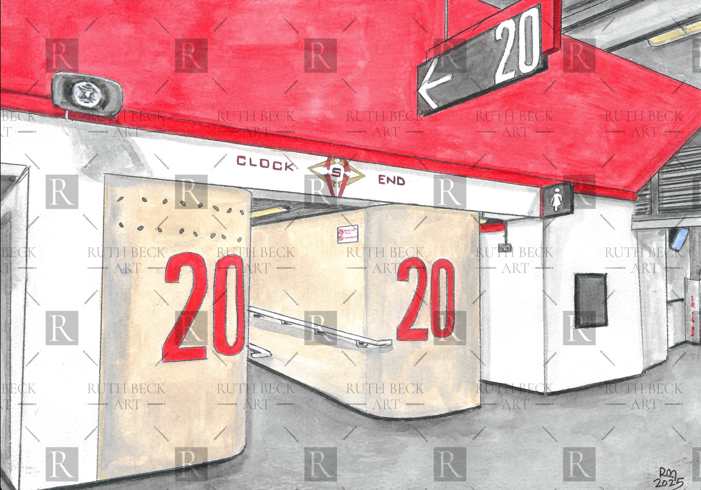 BLOCK 20 - ARSENAL EMIRATES STADIUM - PRINT