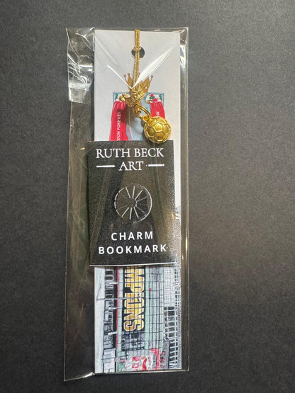 ARSENAL CHAMPIONS BOOKMARKS - With Gold Coloured Metal Charms