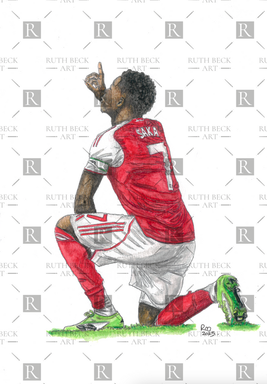 BUKAYO SAKA - 200 GAMES/100 GOALS - PRINT
