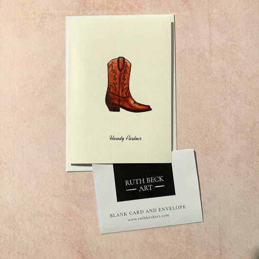 Cowboy Boot / A6 Blank Card & Envelope