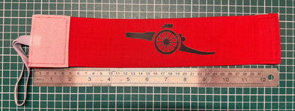 ARM BAND WITH RUTHBECKART CANNON DESIGN - RED (ONE SIZE)