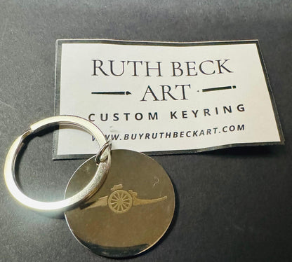 ARSENAL / CANNON - METAL KEYRING