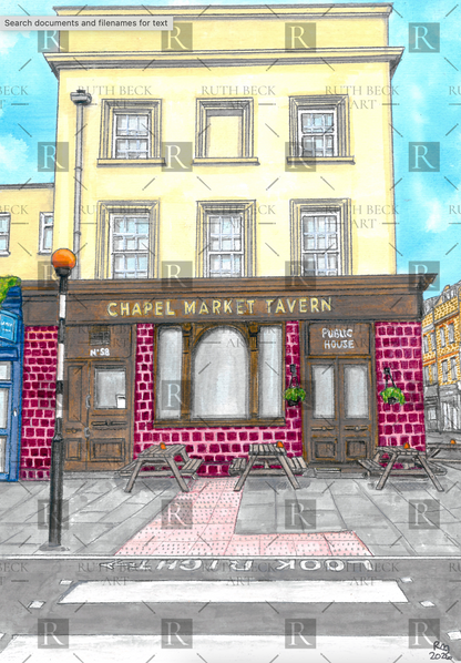 CHAPEL MARKET TAVERN PUB, ISLINGTON - PRINT