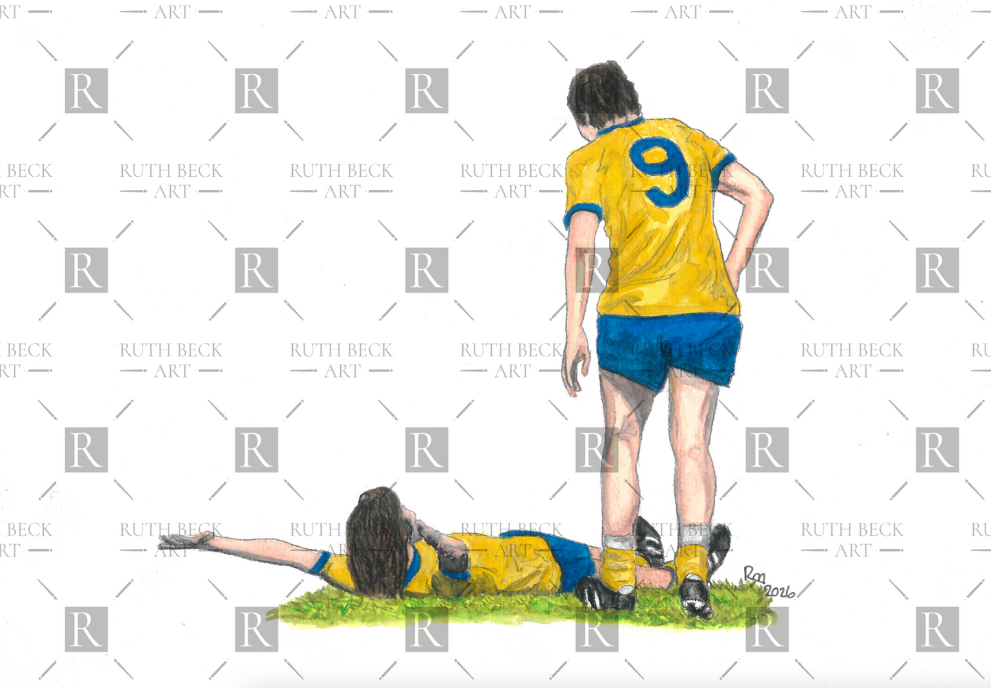 CHARLIE GEORGE CELEBRATING SCORING IN THE 1971 FA CUP FINAL - ARSENAL - PRINT