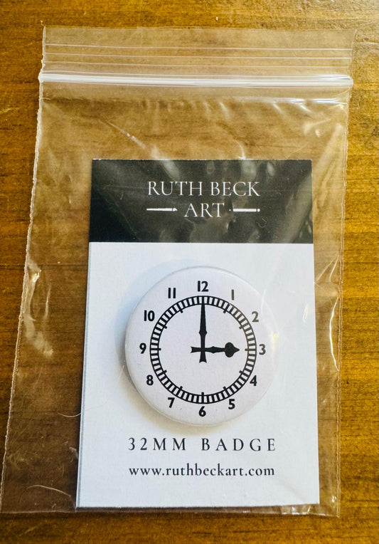 Highbury Clock Design - 32mm Button Badge