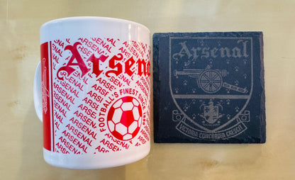 ARSENAL OLD CREST SLATE COASTER x 1. Charity Donation from Sale.