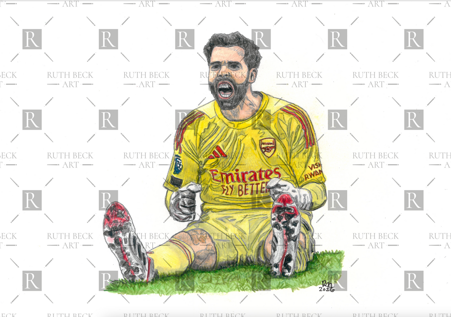 DAVID RAYA GOALKEEPER - ARSENAL - PRINT