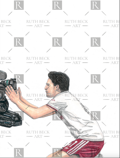 DECLAN RICE KISSES CAMERA ARSENAL - PRINT