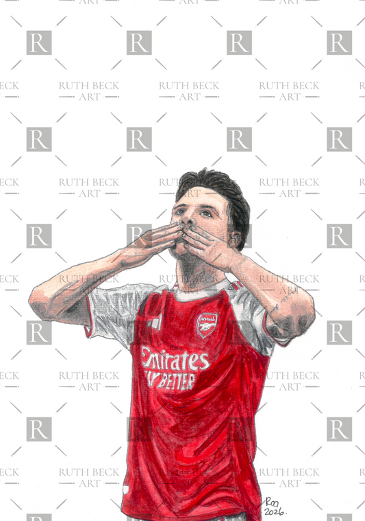 DECLAN RICE - CHAMPIONS LEAGUE - ARSENAL - PRINT