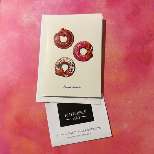 Dough-shunds / A6 Blank Card & Envelope