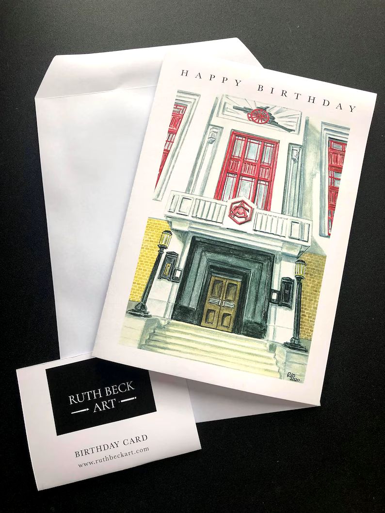 BIRTHDAY CARD -  Stadium Doorway - Highbury - A5 Blank card & envelope