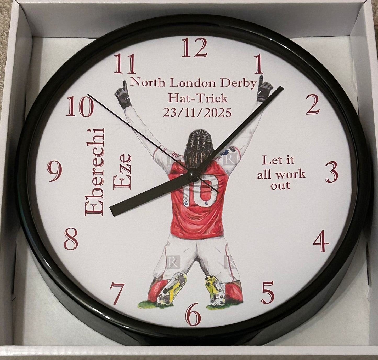 EZE HAT TRICK CELEBRATION - ARSENAL - CLOCK