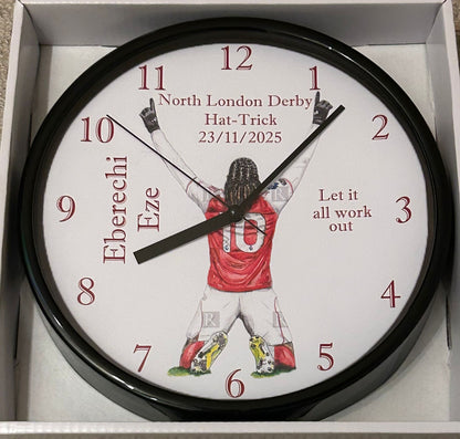 EZE HAT TRICK CELEBRATION - ARSENAL - CLOCK