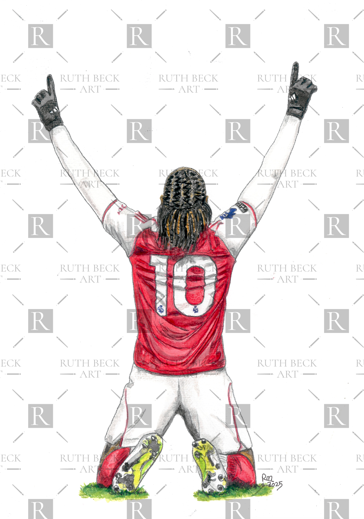 EZE HAT TRICK CELEBRATION VS SPURS - PRINT