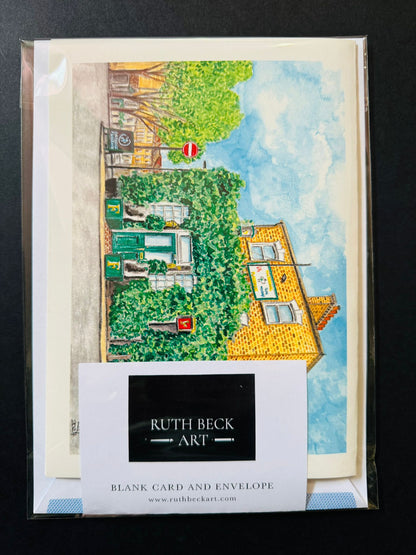 BLANK A5 CARD - FALTERING FULLBACK PUB - A5 Blank card & envelope