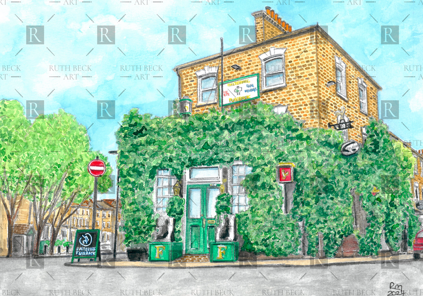 FALTERING FULLBACK PUB - PRINT