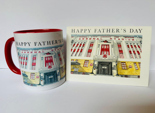 ARSENAL - FATHER'S DAY MUG & CARD - STADIUM - HIGHBURY