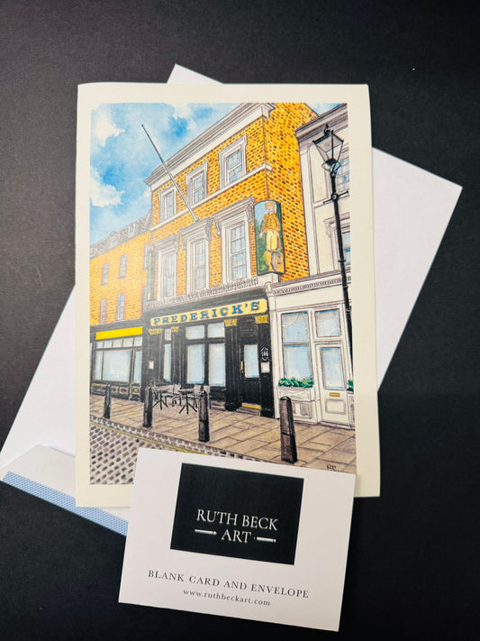 BLANK A5 CARD - FREDERICKS RESTAURANT - A5 Blank card & envelope