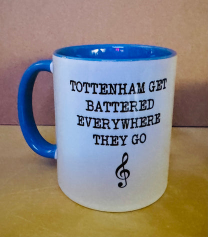 TOTTENHAM GET BATTERED DESIGN 11oz MUG