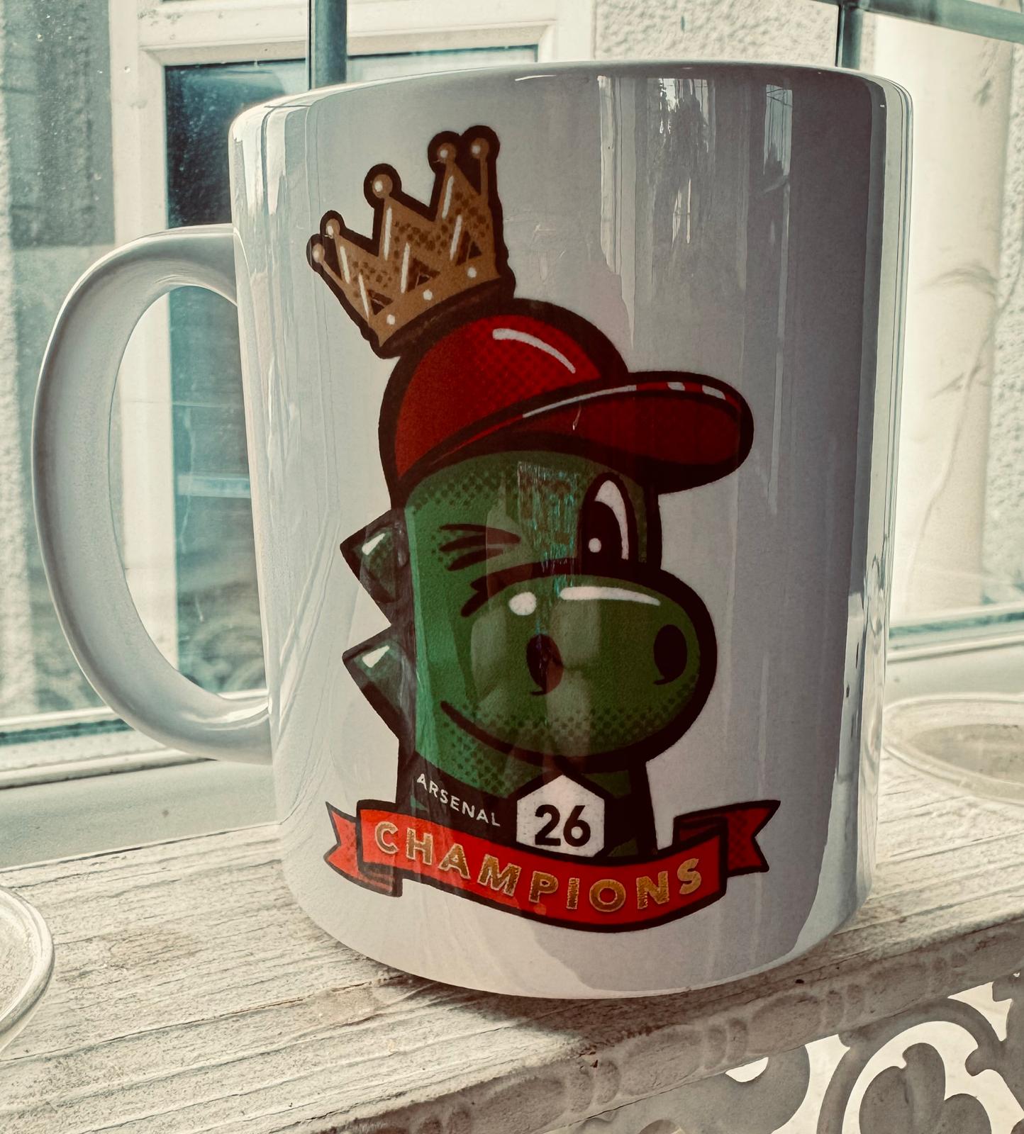 ARSENAL GUNNERSAURUS CHAMPIONS 2026 11oz MUG