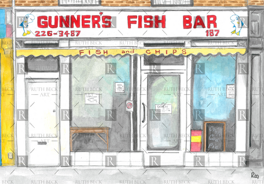 GUNNERS FISH BAR - PRINT