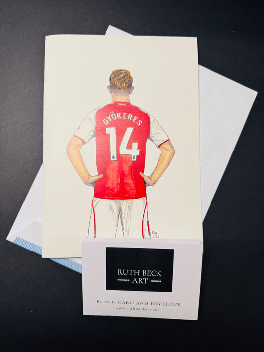 BLANK A5 CARD - VIKTOR GYÖKERES - ARSENAL - A5 Blank card & envelope