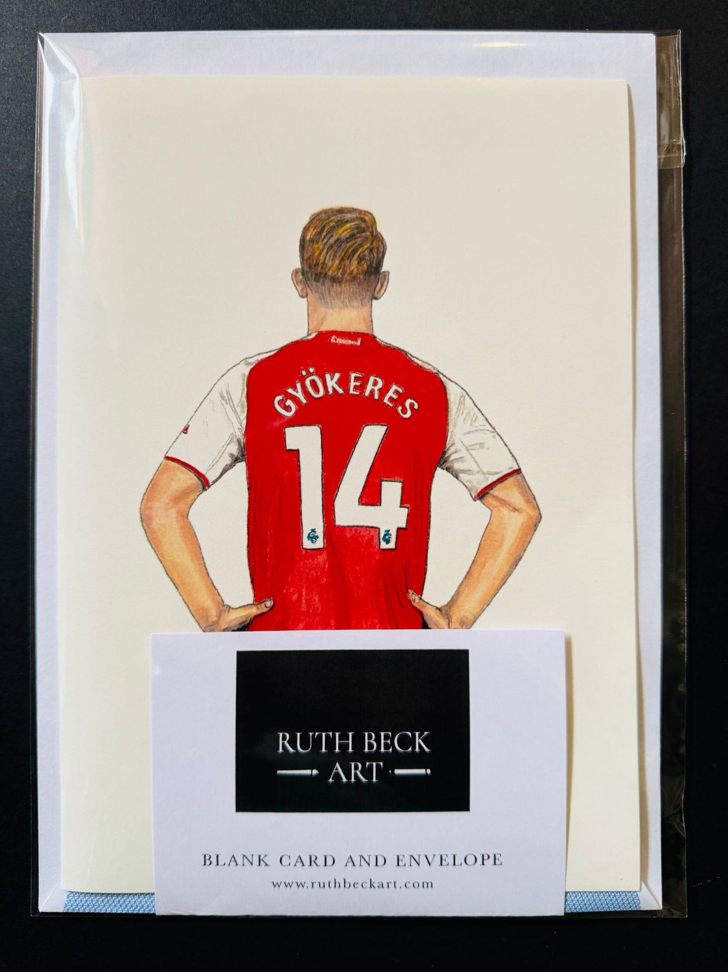 BLANK A5 CARD - VIKTOR GYÖKERES - ARSENAL - A5 Blank card & envelope