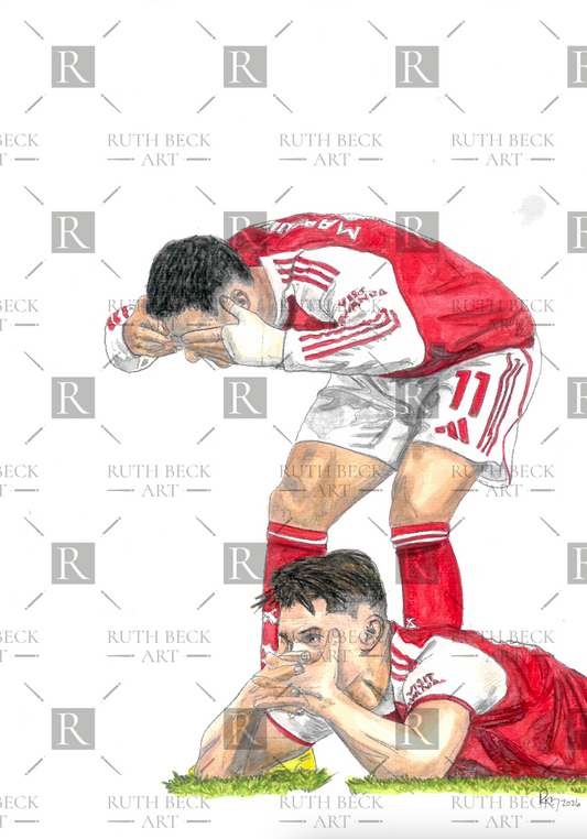 VIKTOR GYOKERES & GABRIEL MARTINELLI CELEBRATION - PRINT