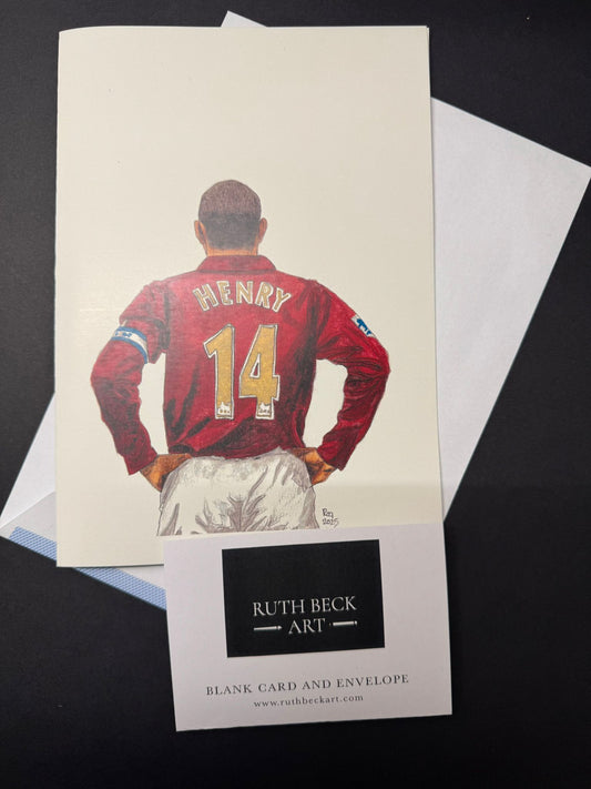 BLANK A5 CARD - THIERRY HENRY 14 - ARSENAL - A5 Blank card & envelope