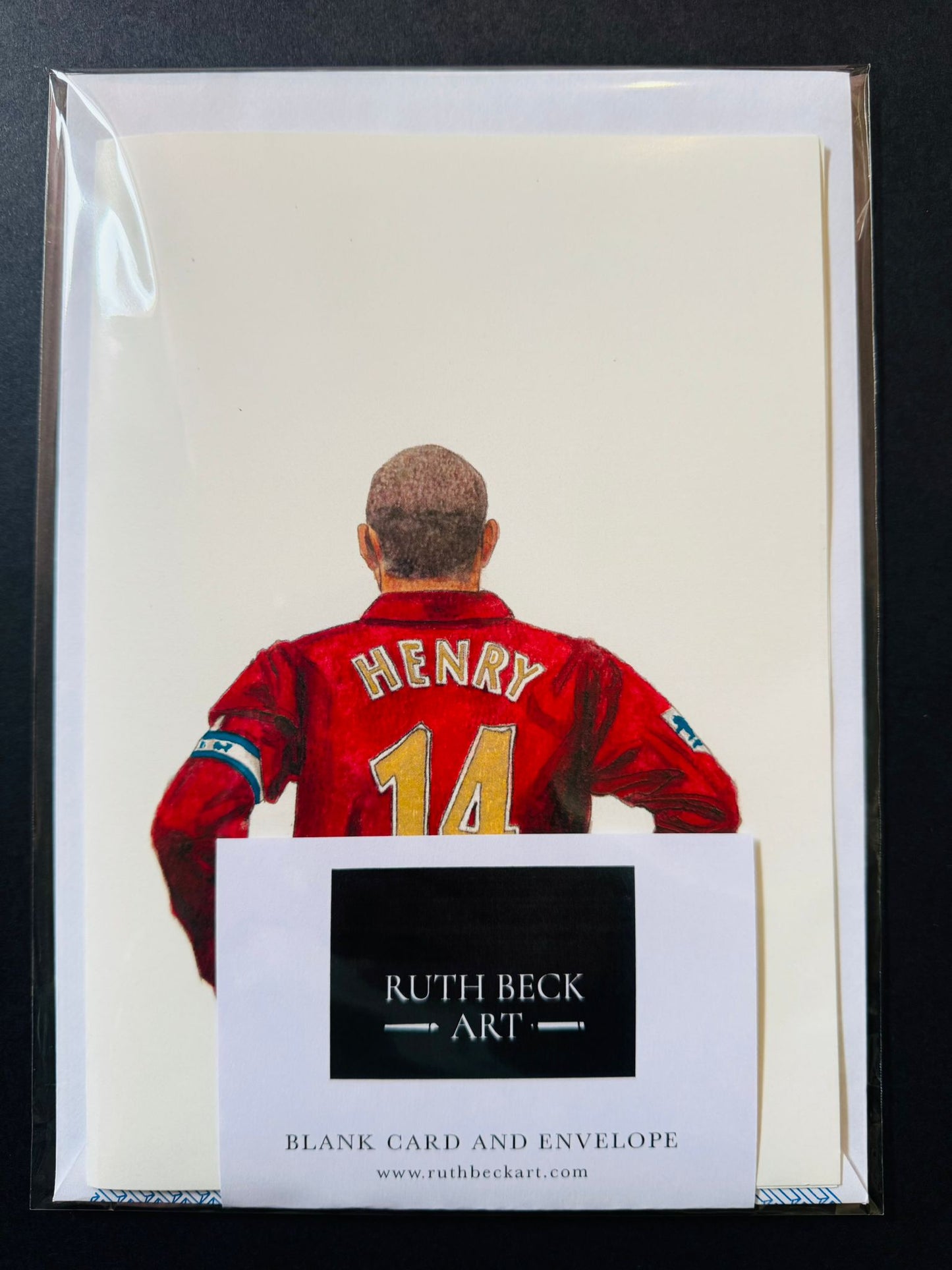 BLANK A5 CARD - THIERRY HENRY 14 - ARSENAL - A5 Blank card & envelope