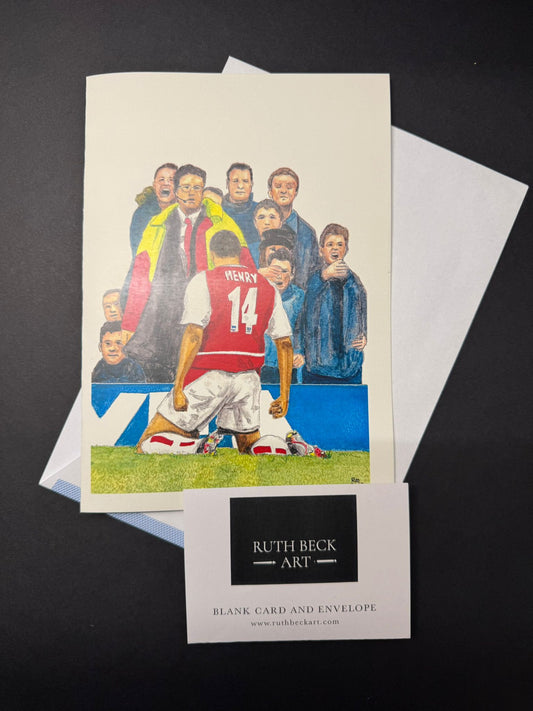 BLANK A5 CARD - THIERRY HENRY V SPURS - ARSENAL - A5 Blank card & envelope