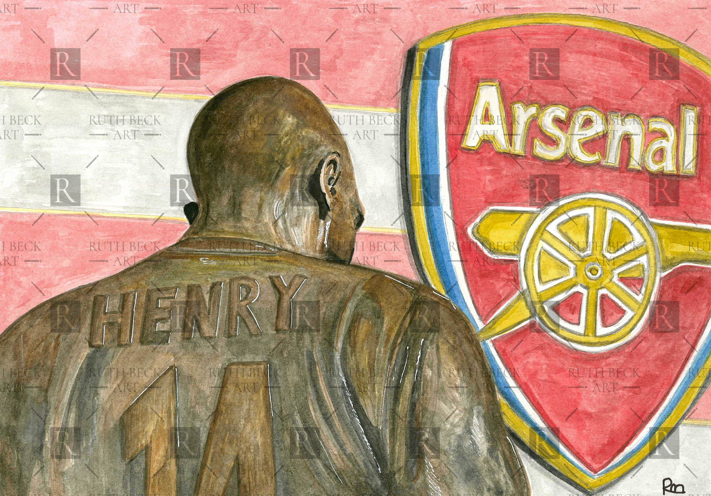THIERRY HENRY STATUE - PRINT