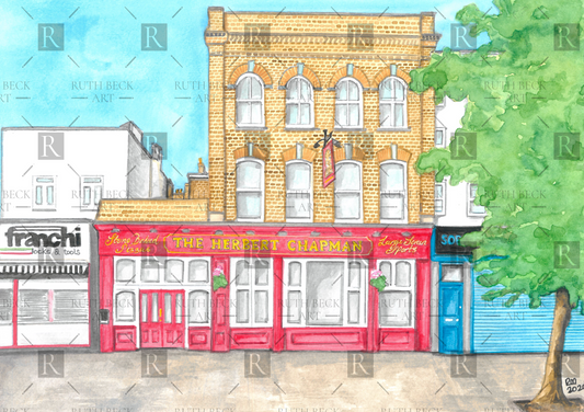 HERBERT CHAPMAN PUB - HOLLOWAY ROAD - PRINT