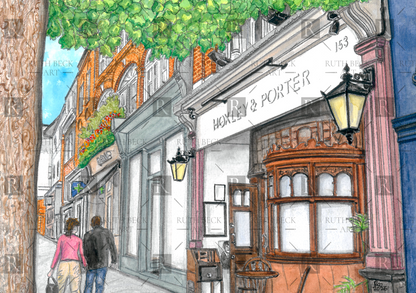 HOXLEY & PORTER PUB, UPPER STREET, ISLINGTON PRINT
