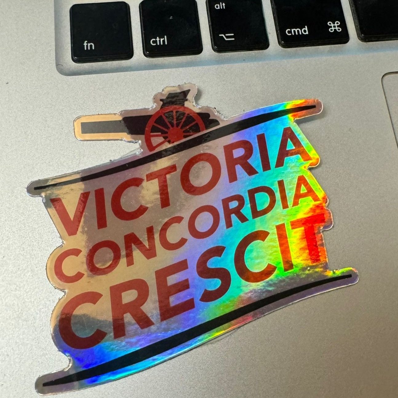 Victoria Concordia Crescit - Holographic Sticker