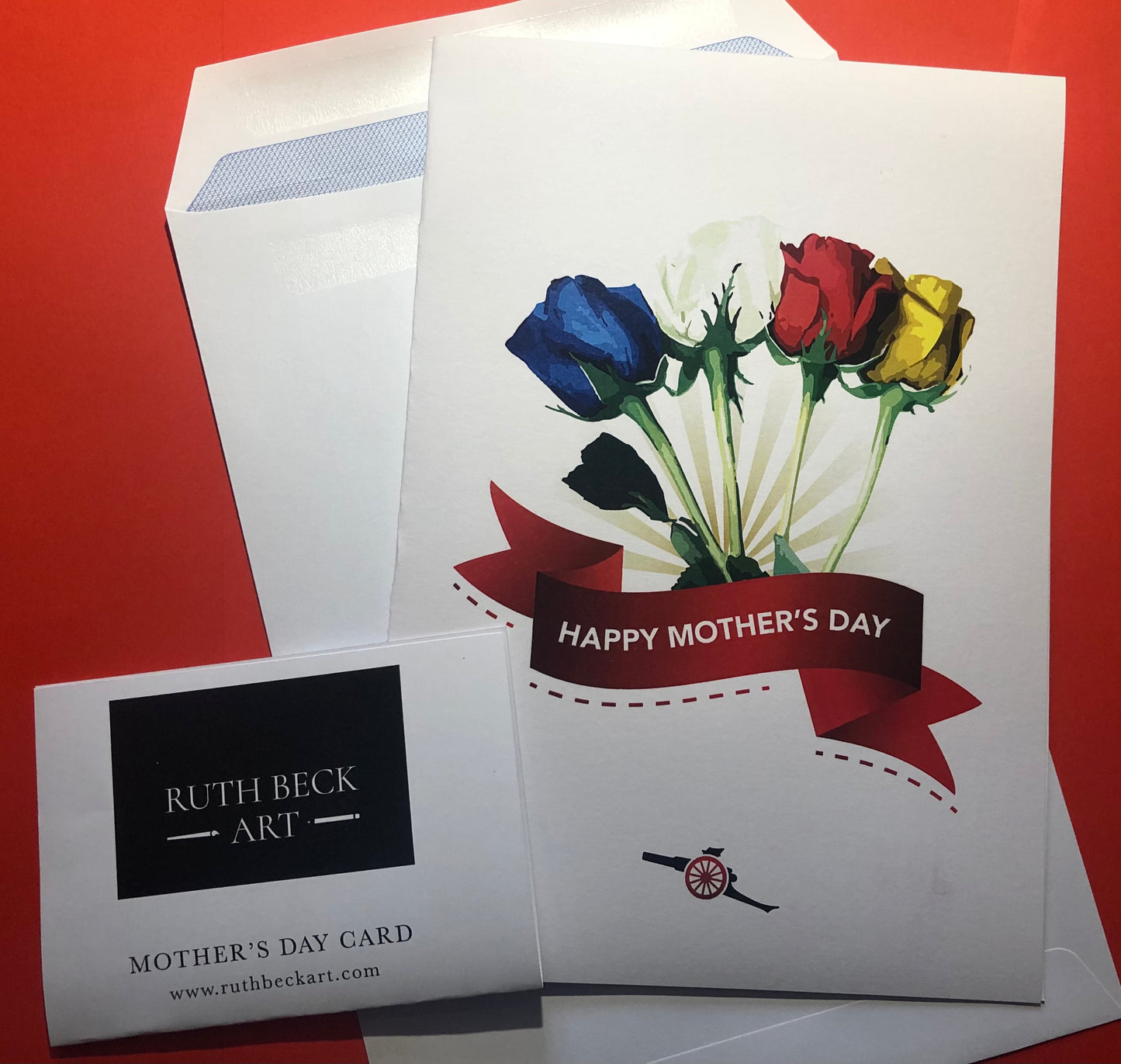 MOTHERS DAY ROSES - A5 Blank card & envelope