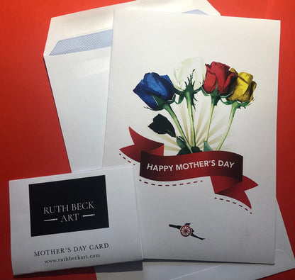 MOTHERS DAY ROSES - A5 Blank card & envelope